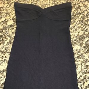 Mid Length Sweetheart Style Black Bodycon Dress